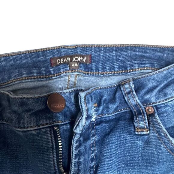 EUC Dear John Women's Distressed Flare Jeans Size 28 Low Rise - Picture 3 of 7